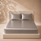 Drap Housse Kaki en Soie de Mûrier
