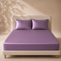Drap Housse Violet en Soie de Mûrier