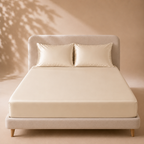 Drap Housse Champagne en Soie de Mûrier