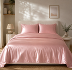 Drap Housse en Soie Rose