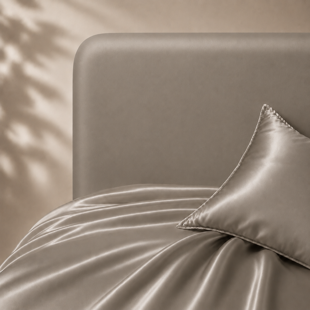 Drap Housse Kaki en Soie de Mûrier