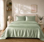 Housse de Couette Vert Clair en Soie de Mûrier