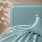 Housse de Couette Bleue en Soie de Mûrier