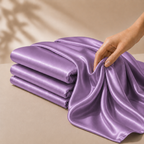 Drap Housse Violet en Soie de Mûrier