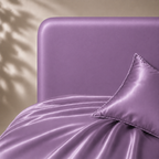 Drap Housse Violet en Soie de Mûrier