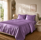 Housse de Couette Violette en Soie de Mûrier