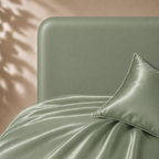 Drap Housse Vert Foncé en Soie de Mûrier