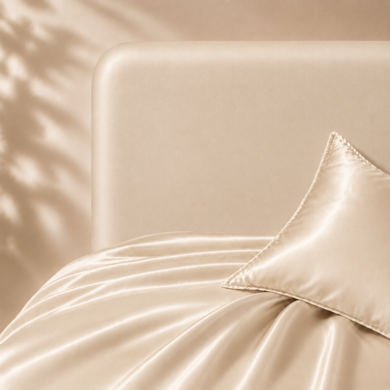 Drap Housse Champagne en Soie de Mûrier