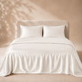 Housse de Couette Blanche en Soie de Mûrier