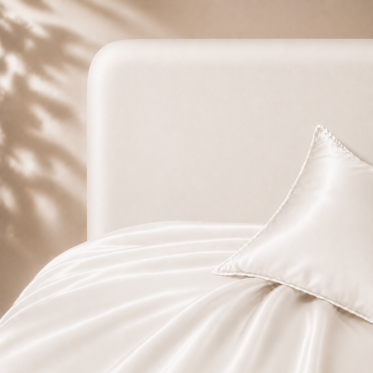 Drap Housse Blanc en Soie de Mûrier