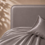 Drap Housse Gris en Soie de Mûrier
