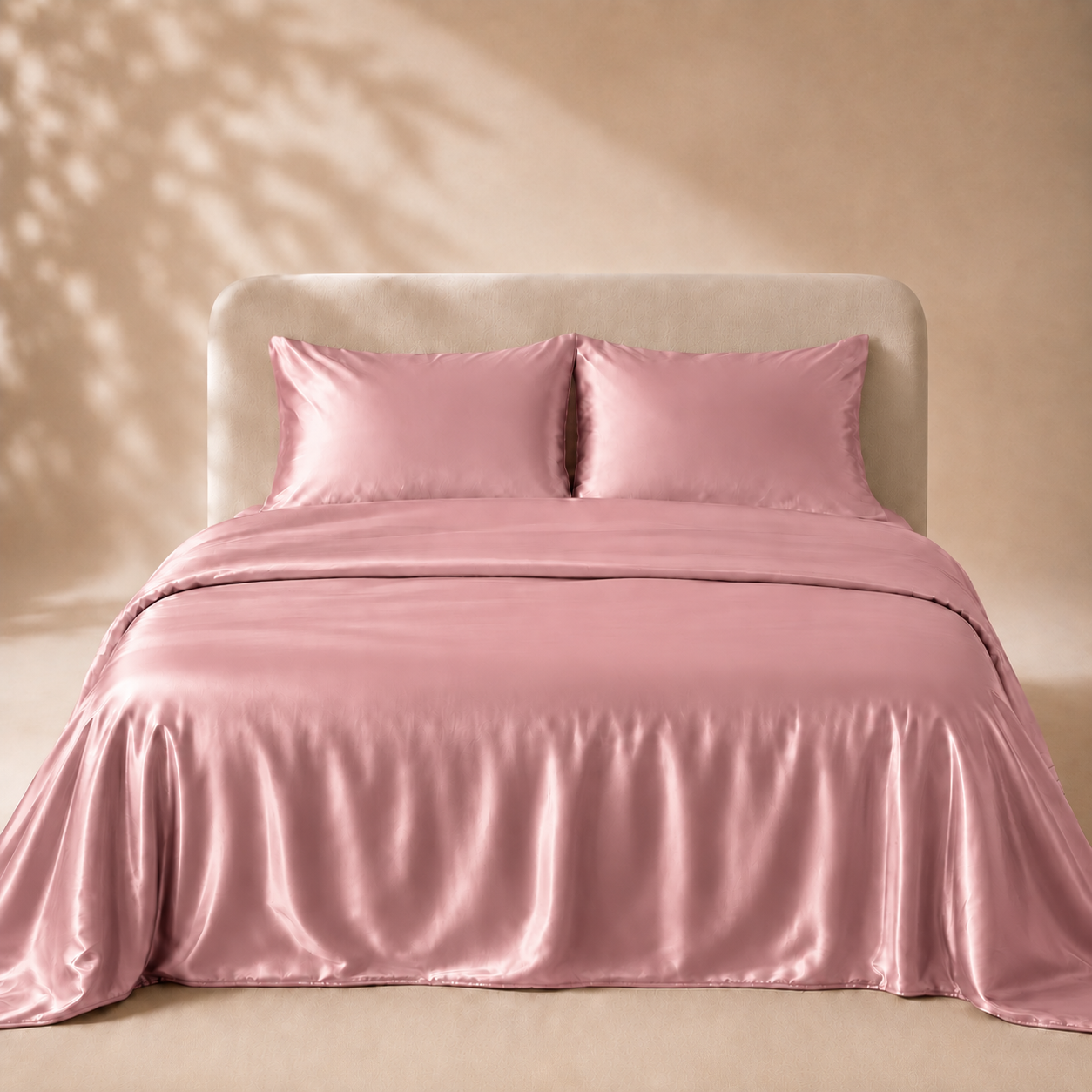 Housse de Couette Rose en Soie de Mûrier