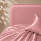 Drap Housse Rose en Soie de Mûrier