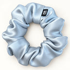 Chouchou en soie de mûrier, coloris Argent
