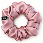 Chouchou en soie de mûrier, coloris Marron camée