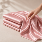 Drap Housse en Soie Rose