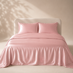 Drap Housse en Soie Rose