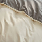 Houssea Housse de Couette Beige et Grise - Sommeil Réparateur