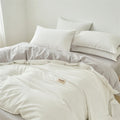 Houssea Housse de Couette Blanche en Coton - Confort Absolu