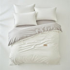 Houssea Housse de Couette Blanche en Coton - Confort Absolu