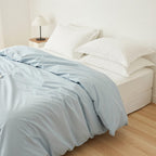 Houssea Housse de Couette Bleu Ciel en Coton Premium - Douceur Absolue
