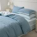 Houssea Housse de Couette Bleu Nuit - Confort en Microfibre