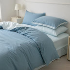 Houssea Housse de Couette Bleu Nuit - Confort en Microfibre