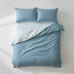 Houssea Housse de Couette Bleu Nuit - Confort en Microfibre
