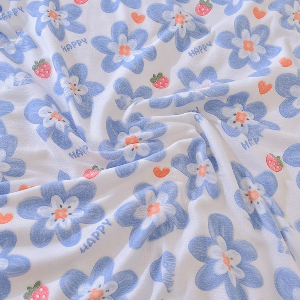 Houssea Housse de Couette Bleu Nuit - Confort Velouté