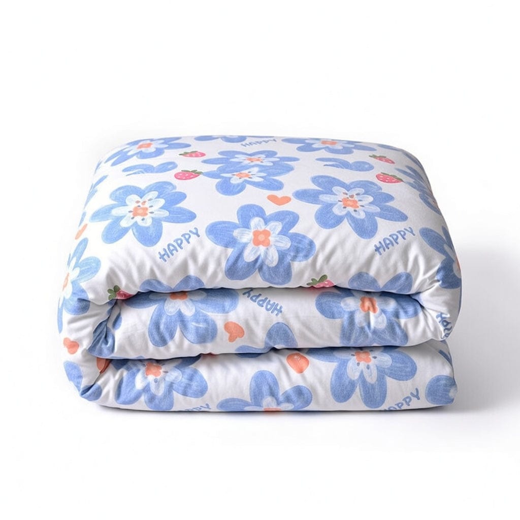 Houssea Housse de Couette Bleu Nuit - Confort Velouté