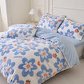 Houssea Housse de Couette Bleu Nuit - Confort Velouté