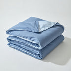 Houssea Housse de Couette Bleu Nuit en Coton Lavé - Confort Luxueux