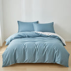 Houssea Housse de Couette Bleue - Confort Luxueux en Coton