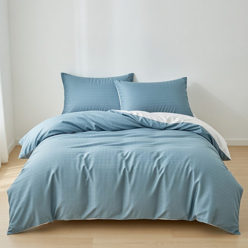 Houssea Housse de Couette Bleue - Confort Luxueux en Coton