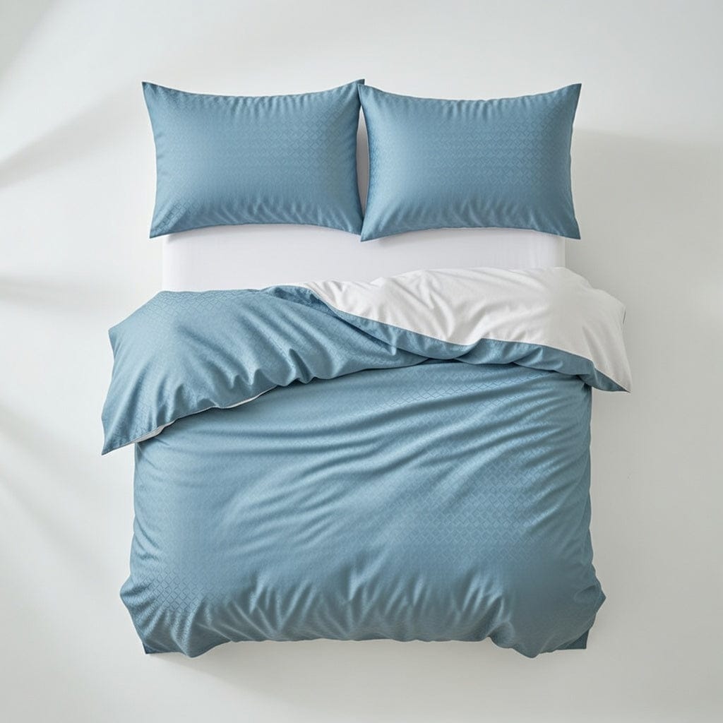 Houssea Housse de Couette Bleue - Confort Luxueux en Coton