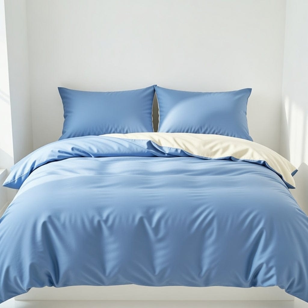 Houssea Housse de Couette Bleue - Confort Luxueux en Coton Mélangé