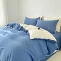 Houssea Housse de Couette Bleue - Confort Luxueux en Coton Mélangé