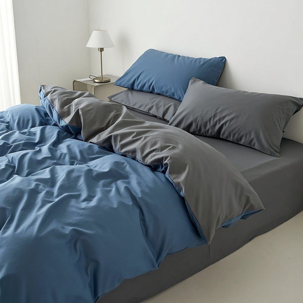 Houssea Housse de Couette Bleue - Élégance et Douceur Absolue