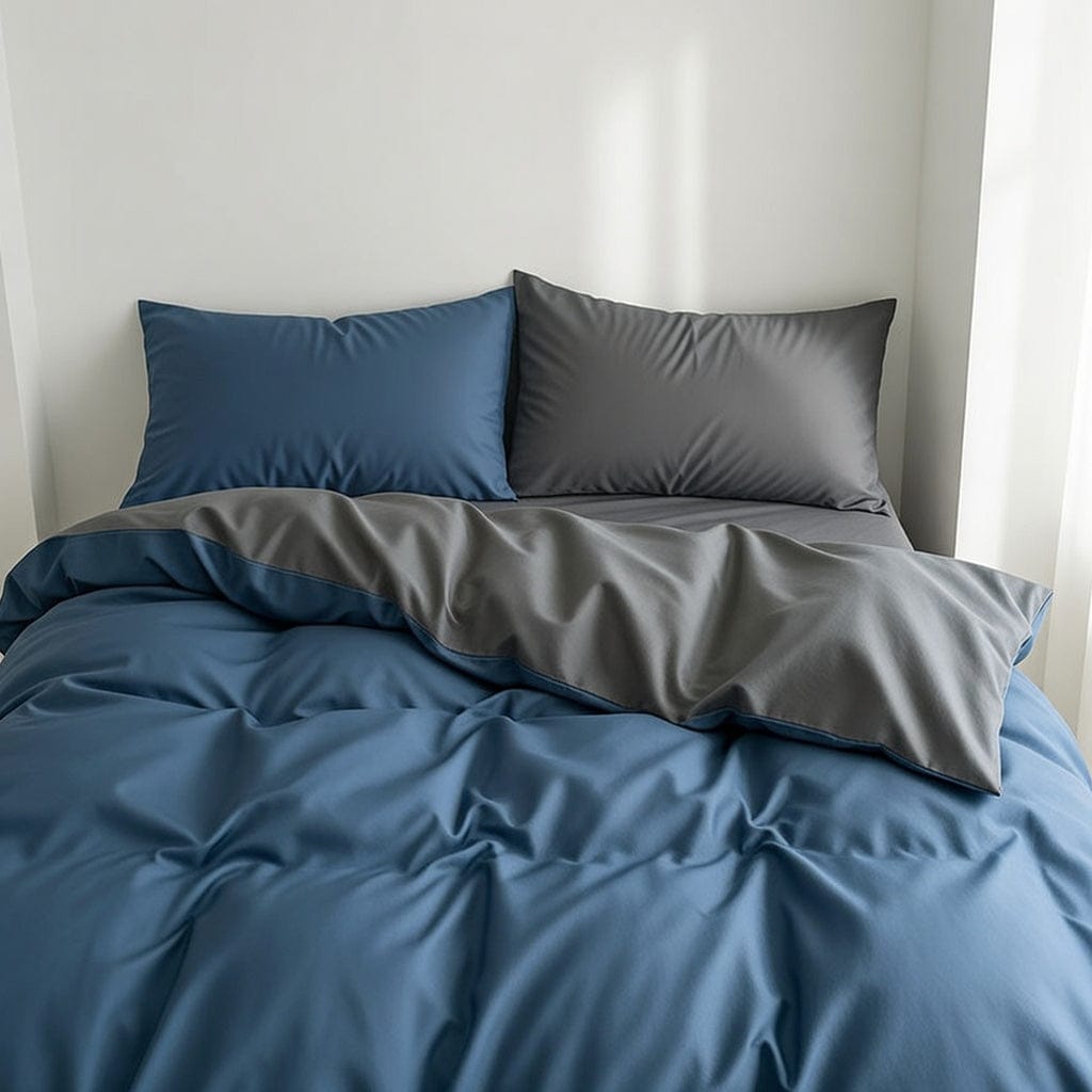 Houssea Housse de Couette Bleue - Élégance et Douceur Absolue