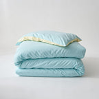 Houssea Housse de Couette Bleue en Microfibre - Confort Luxueux