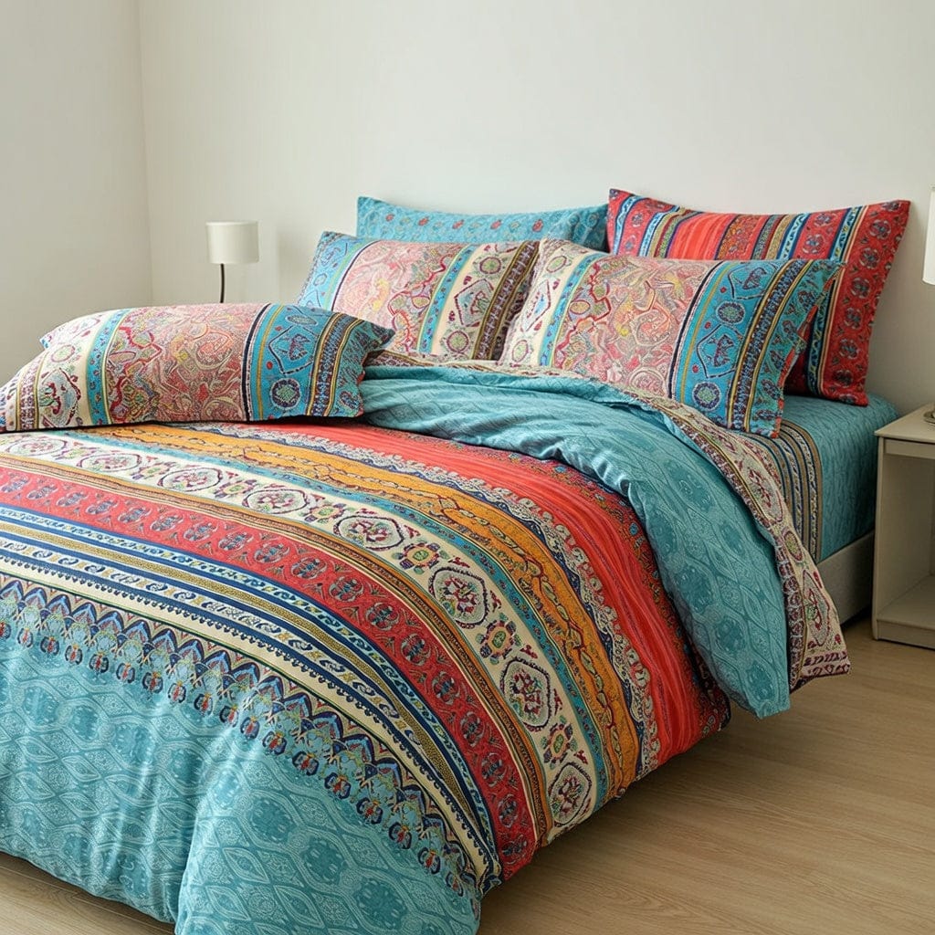 Houssea Housse de Couette Bohème en Microfibre - Confort Luxueux