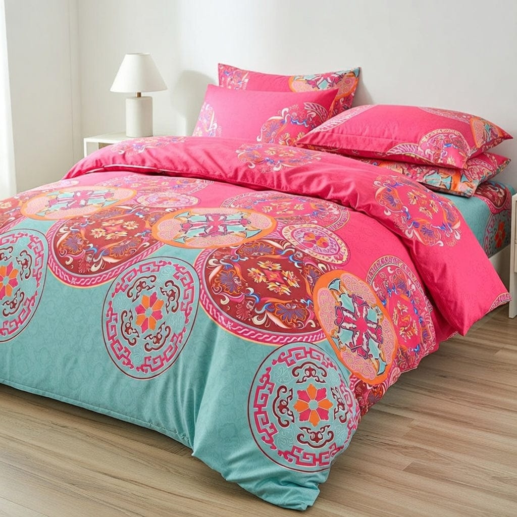 Houssea Housse de Couette Bohème en Microfibre - Confort Luxueux