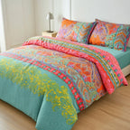 Houssea Housse de Couette Bohème Microfibre - Confort et Élégance