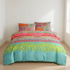 Houssea Housse de Couette Bohème Microfibre - Confort et Élégance