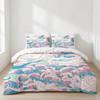 Houssea Housse de Couette Bord de Mer - Motifs Nuageux