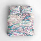 Houssea Housse de Couette Bord de Mer - Motifs Nuageux