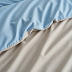 Houssea Housse de Couette Confort Premium Bleu et Gris