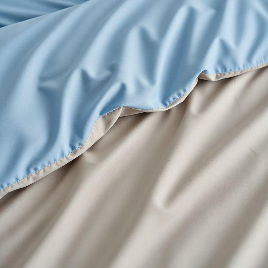 Houssea Housse de Couette Confort Premium Bleu et Gris