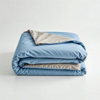 Houssea Housse de Couette Confort Premium Bleu et Gris