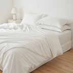 Houssea Housse de Couette Coton Blanc - Confort Luxueux et Pureté